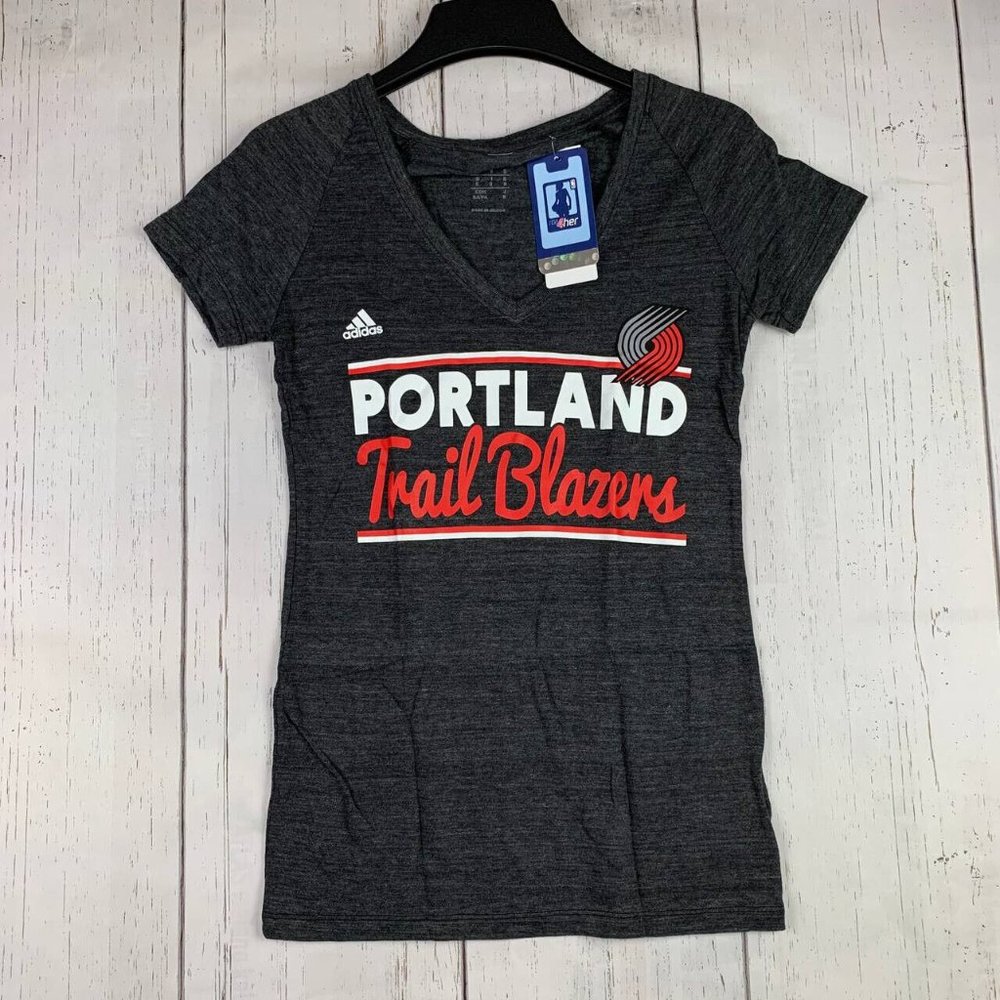 Portland Trailblazers NBA Adidas Small Black Tshirt New Women